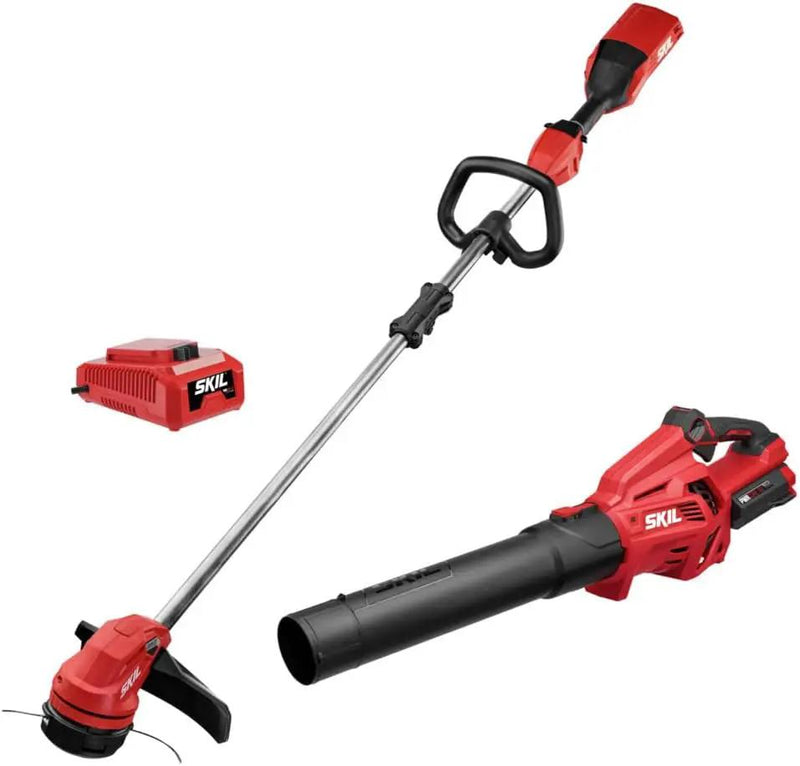 SKIL CB7478C-11 PWR CORE 40 Brushless 40V 14" String Trimmer and Leaf Blower Combo Kit with 2.5Ah Battery and Charger by GreenHaven Gardens