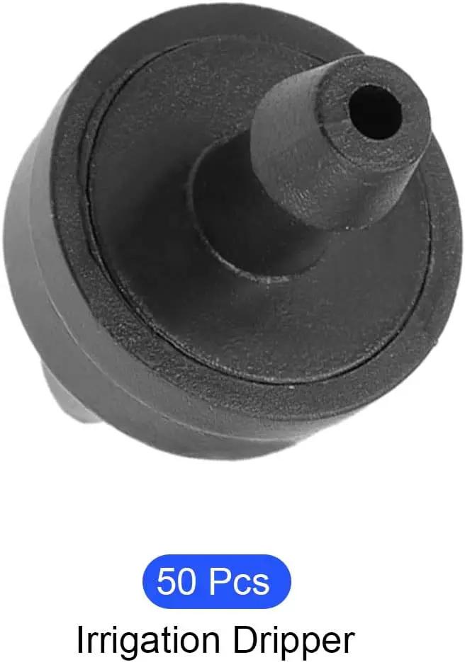 METALLIXITY Pressure Compensating Dripper, (2.6 Gallon Per Hour) 50Pcs, Plastic Irrigation Drip Emitters - for Watering Garden Lawn Plants, Black by GreenHaven Gardens