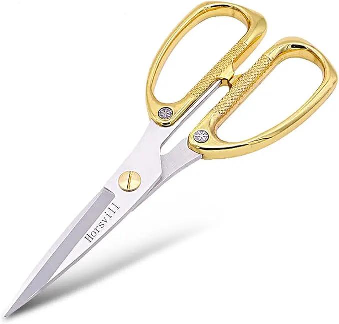 Japanese Garden Clippers, Houseplant plant shears, Floral Pruner Botanical Flower Stem scissors, Gardening Shears with Straight Stainless Steel Blades, Easy Use Garden Tools (golden-k26) by GreenHaven Gardens