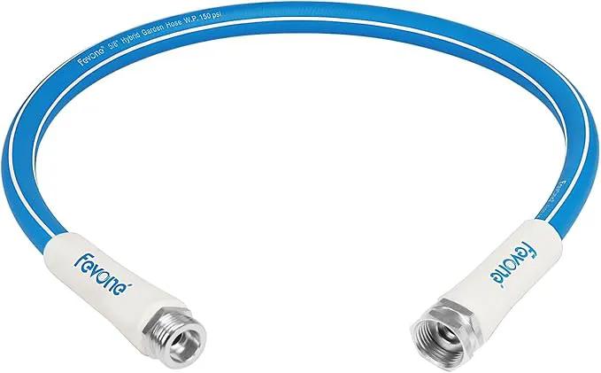 Fevone 3 ft Garden Hose, Hose Reel Leader Hose, Hybrid Polymer, Kink Resistance, Flexible, Durable, Leak Free, Aluminum Fittings, 3/4" GHT, 5/8" ID, 600 Psi, Drinking Water Safe by GreenHaven Gardens