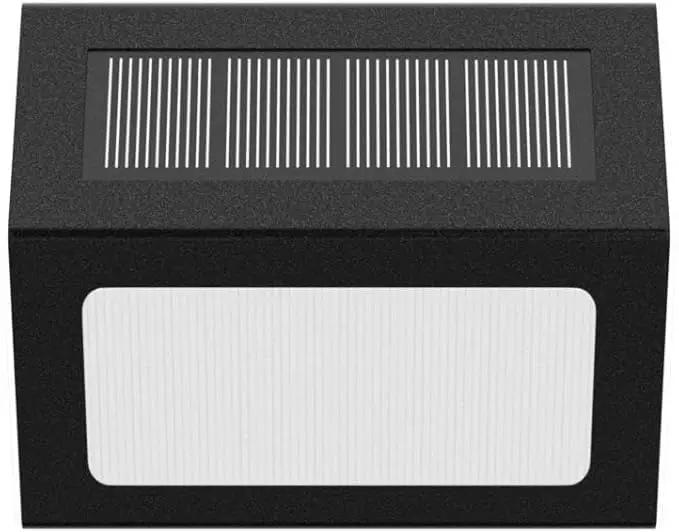 XLUX Solar Lights for Steps Decks Pathway Yard Stairs Fences, LED lamp, Rainproof, Black Metal Housing, 6 Pack by GreenHaven Gardens