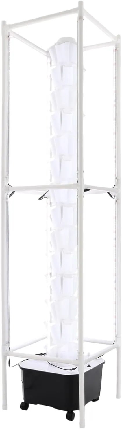 Hydroponic Growing Tower System Kit, 70-Plant Vertical Hydroponics Garden Tower with LED Grow Light, for Outdoor Indoor Herbs Fruits Vegetables Smart Garden Planter Kit by GreenHaven Gardens