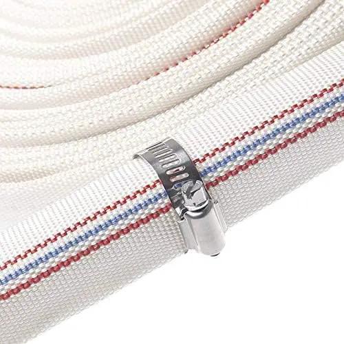 1" 30M-98FT Lay-Flat Hose Water Pool Cleaning Belt Discharge Pump Hose With Aluminum Clamps Fittings Fire Hose Length Connection Pump Hose for House,Garden,Irrigation, Water pumping hose Firehose by GreenHaven Gardens