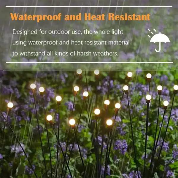 4 Pack Outdoor Solar Firefly Lights, 40 Globes LED, Waterproof, Warm White by GreenHaven Gardens