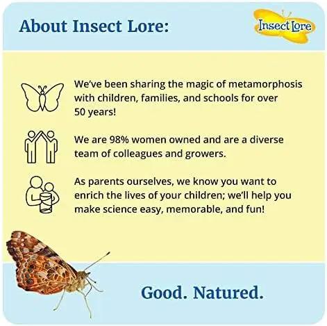 Insect Lore Bug Camp Bundle | Butterfly Kit with 1 Cup Live Caterpillars | Ladybug Land with 1 Tube Live Larvae | Ant Mountain with 1 Tube Live Western Harvester Ants | Life Cycle Figurines & More by GreenHaven Gardens