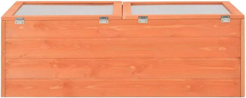 Wooden Garden Portable Greenhouse Sturdy Cold Frame Raised Plants Bed Protection with 2 PC Boards and Openable Top Door Raised Flower Planter Box 39.4"x19.7"x13.4" by GreenHaven Gardens