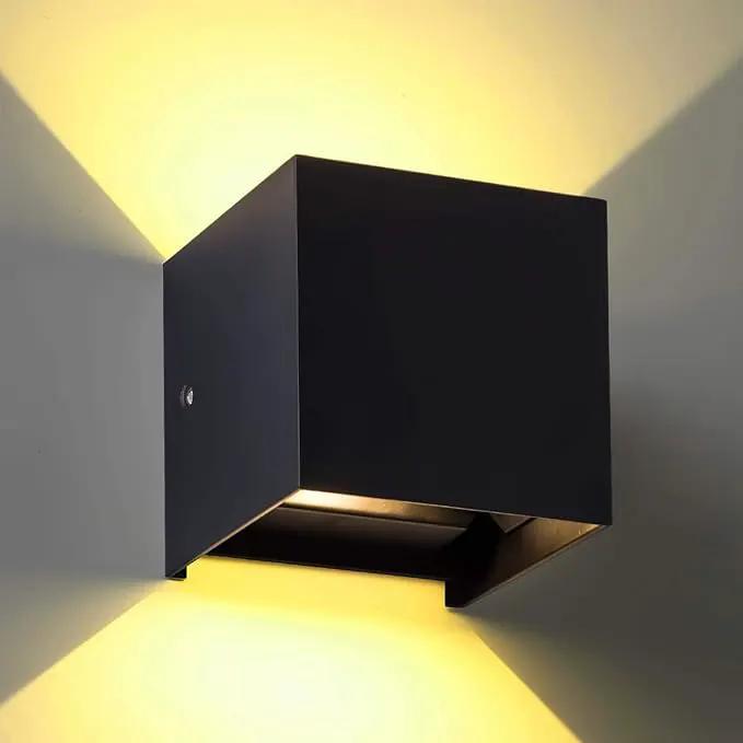 LANFU LED Aluminum Waterproof Wall Lamp, (Upgrade Dusk to Dawn Sensor) Waterproof Outdoor Light 20W 100-277V 2800K-3000K(Not dimmable) Outdoor Wall Light Warm Light 2LEDS (Black-20W-Larger) by GreenHaven Gardens