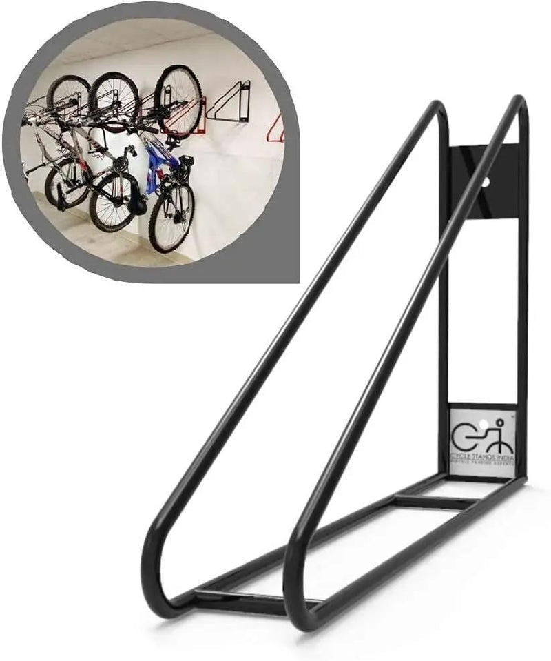Bike Wall Mount Vertical Hanger for Home Space Saving Bike Rack Storage Mount for Garage or Home, Bicycle Holder for Mountain Bikes Road Bikes Holds up to 77lbs, Black,Pack of 1 by GreenHaven Gardens