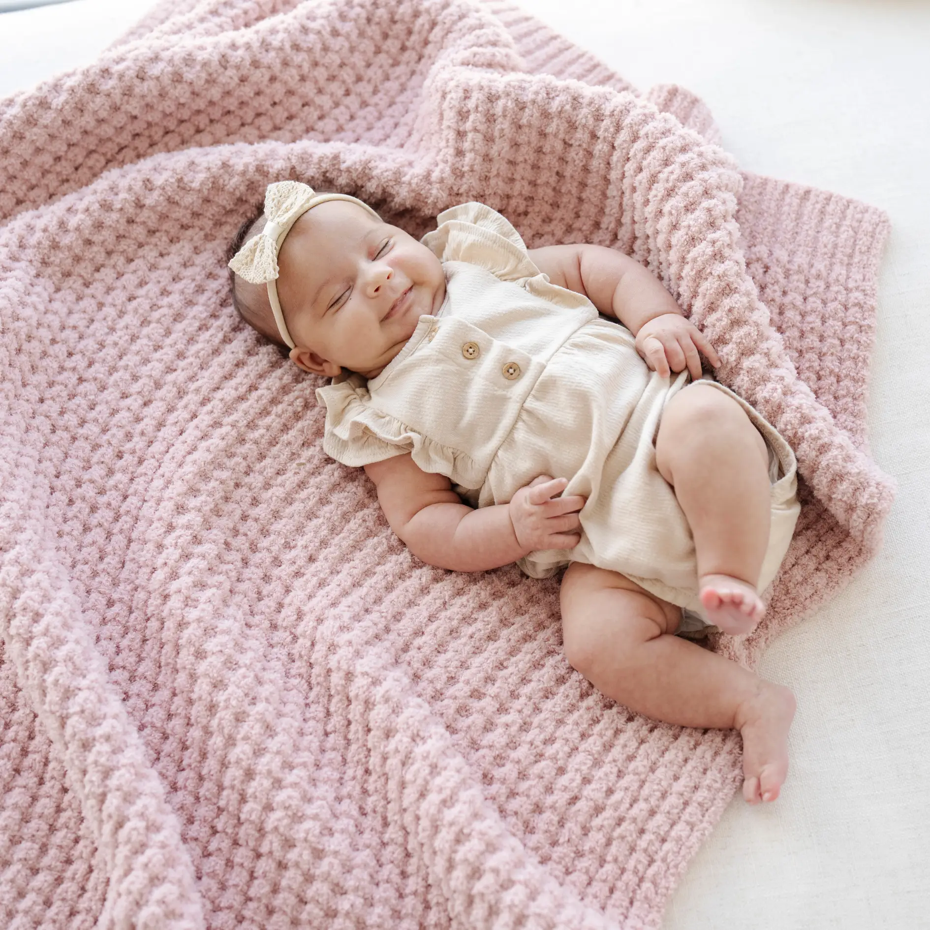 WAFFLE KNIT RECEIVING BLANKETS by HouseOfZazla