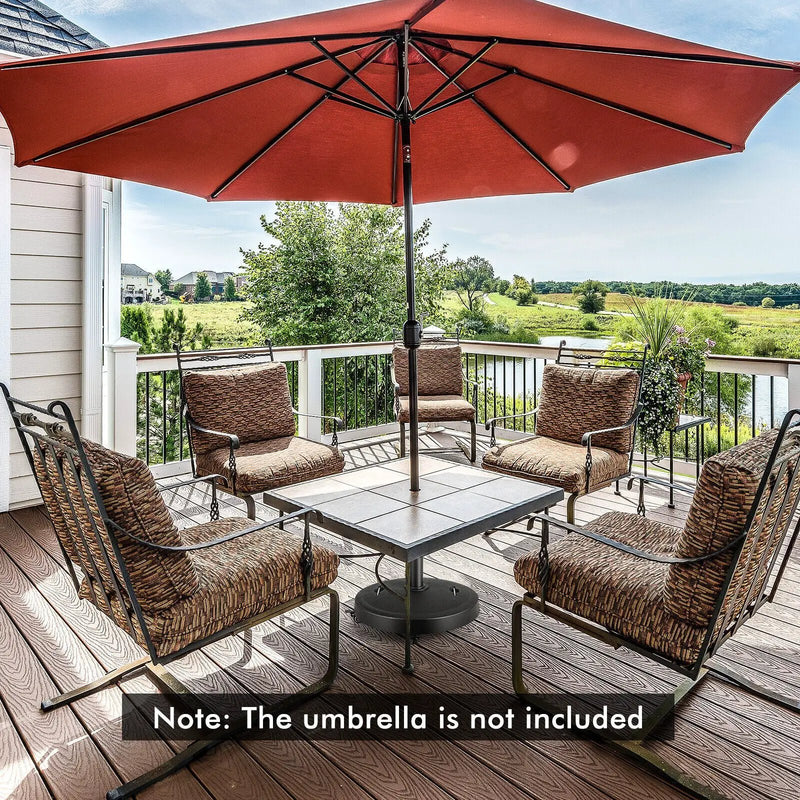 51LBS 20.5Inch Outdoor Umbrella Base with Wheels and Handles by DirectDeals