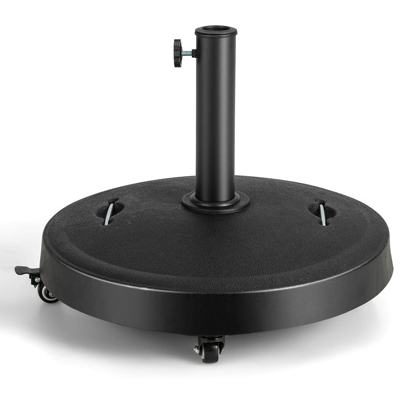 51LBS 20.5Inch Outdoor Umbrella Base with Wheels and Handles by DirectDeals
