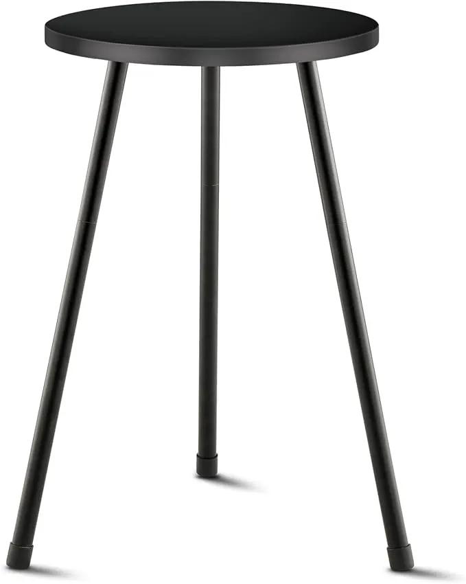 Tall Plant Stand, Mid Century Wood Indoor Plant Stand Black Plant Table for Flower Pots, Metal Plant Holder, Modern Home Decor Small Round Side End Table (11.8"x20") by GreenHaven Gardens