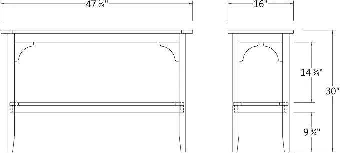 Cambridge Casual Teak Auburn Outdoor Console Table, Solid Indonesian Teak Wood in Weathered Gray Finish, Stylish and Durable Patio Accent or Plant Table for Porch, Deck, Garden, or Outdoor Entryway by GreenHaven Gardens