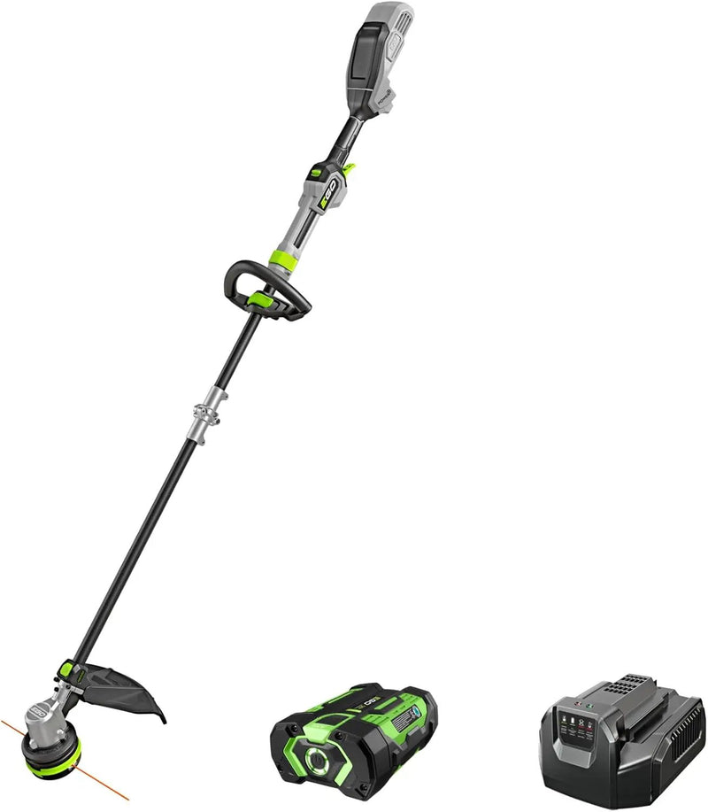 EGO POWER+ String Trimmer, Battery Powered, 16" Trimmer for Weeds and Grass with POWERLOAD, Telescopic Carbon Fiber Shaft, Includes 56V 2.5Ah Battery and Charger - ST1611T by GreenHaven Gardens