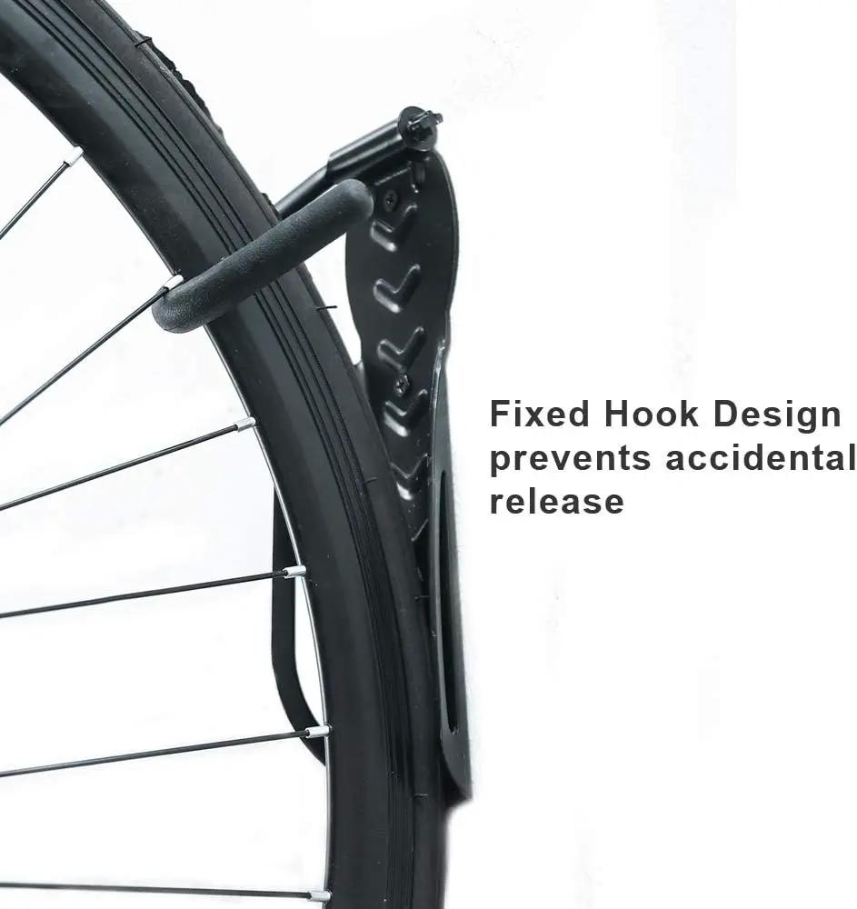 Wallmaster Bike Storage Rack for Garage, Wall Mount Bicycles Hanger with Tire Tray, 2-Pack Bike Storage System Vertical Bike Hooks by GreenHaven Gardens