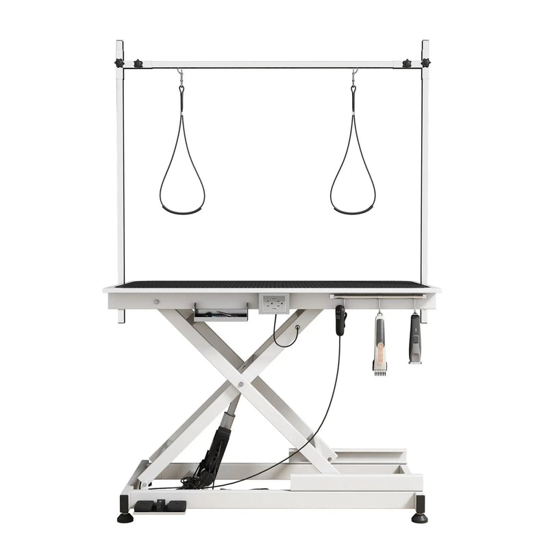 Super Deluxe Electric Pet Grooming Table, Height Adjustable by HouseOfZazla