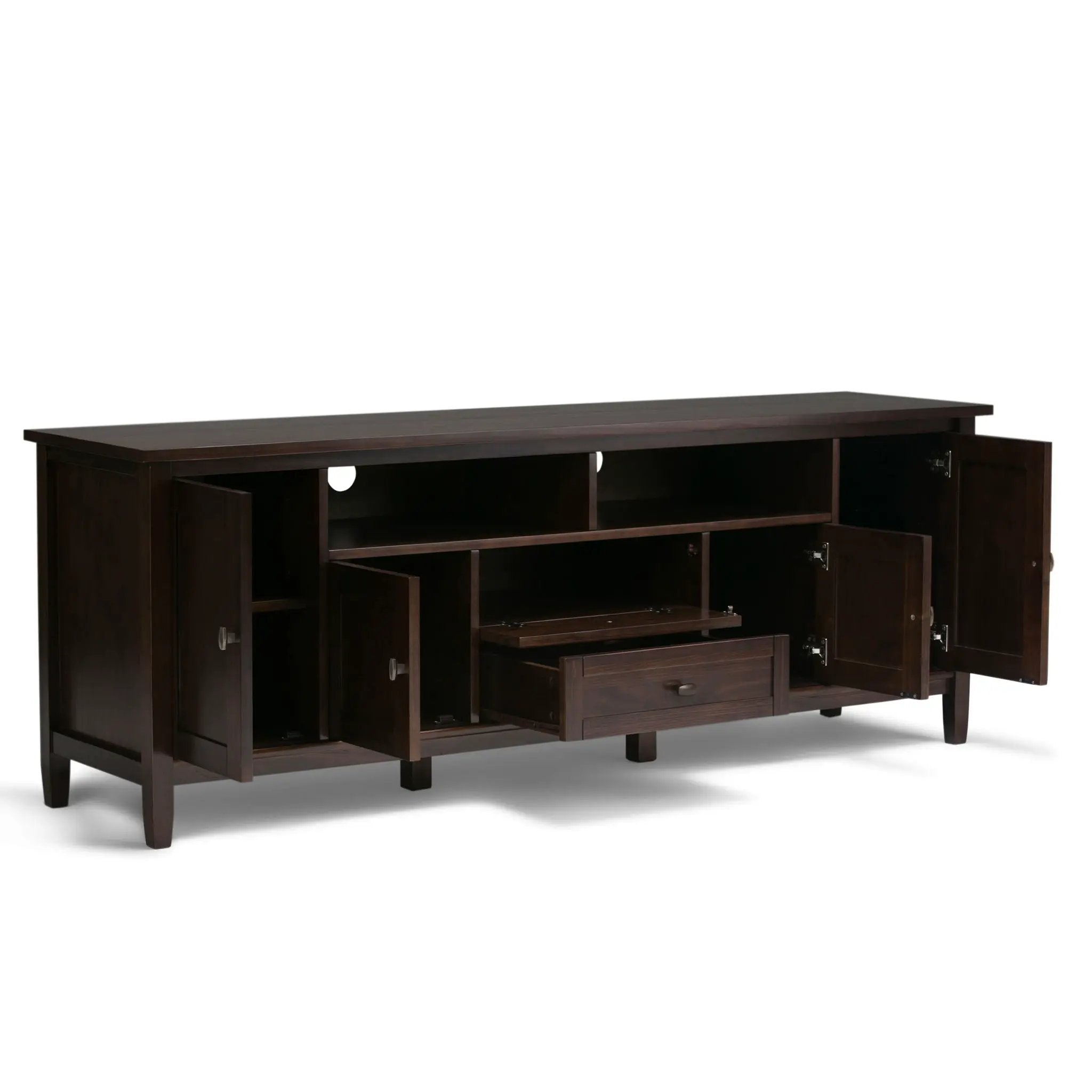 Warm Shaker - TV Media Stand Handcrafted - Tobacco Brown by HouseOfZazla