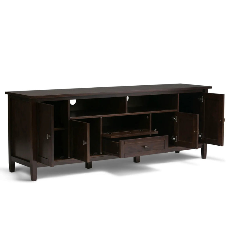 Warm Shaker - TV Media Stand Handcrafted - Tobacco Brown by HouseOfZazla