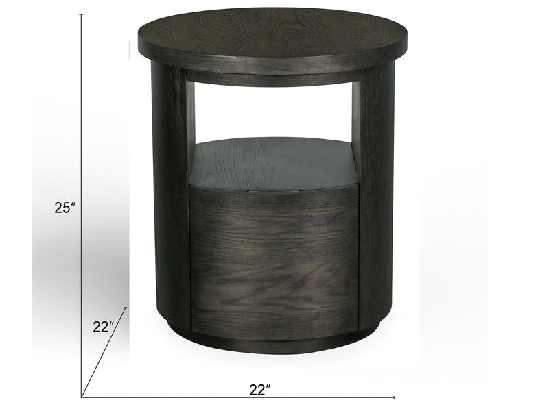 Bosley - Round End Table - Coffee Bean, photo 3 of 7
