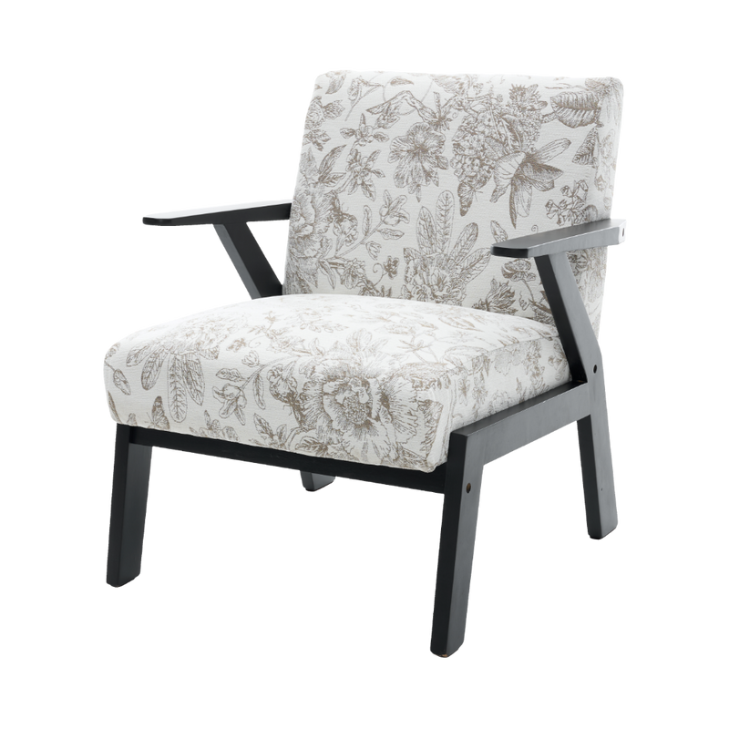Mid-Century Modern Lounge Armchair - Seat Cushion (Beige + Grey) by HouseOfZazla