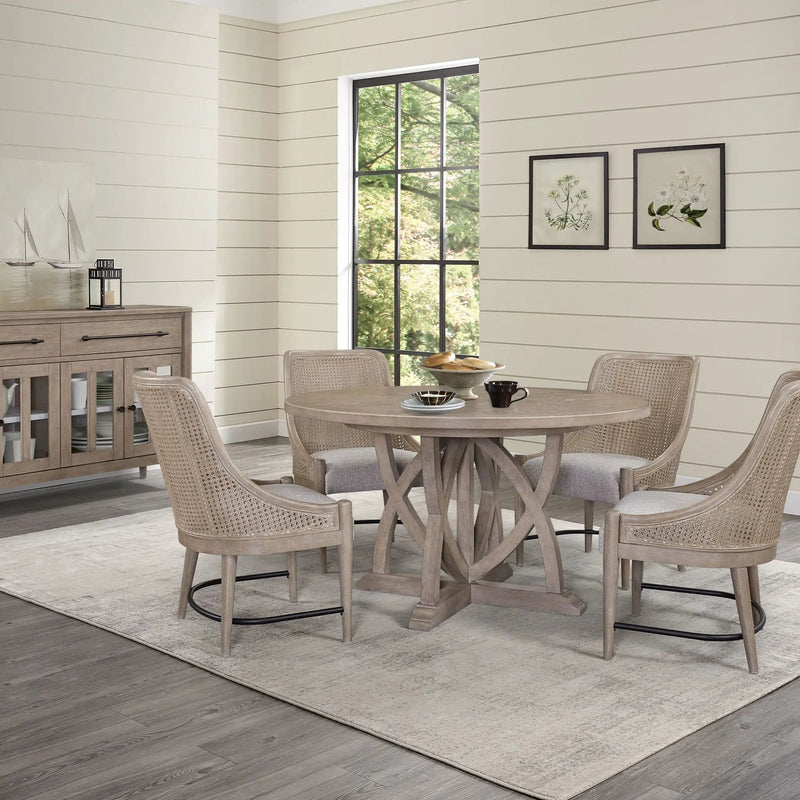 Cane Backed Host Chair Colored (Set of 2) - Sand by HouseOfZazla