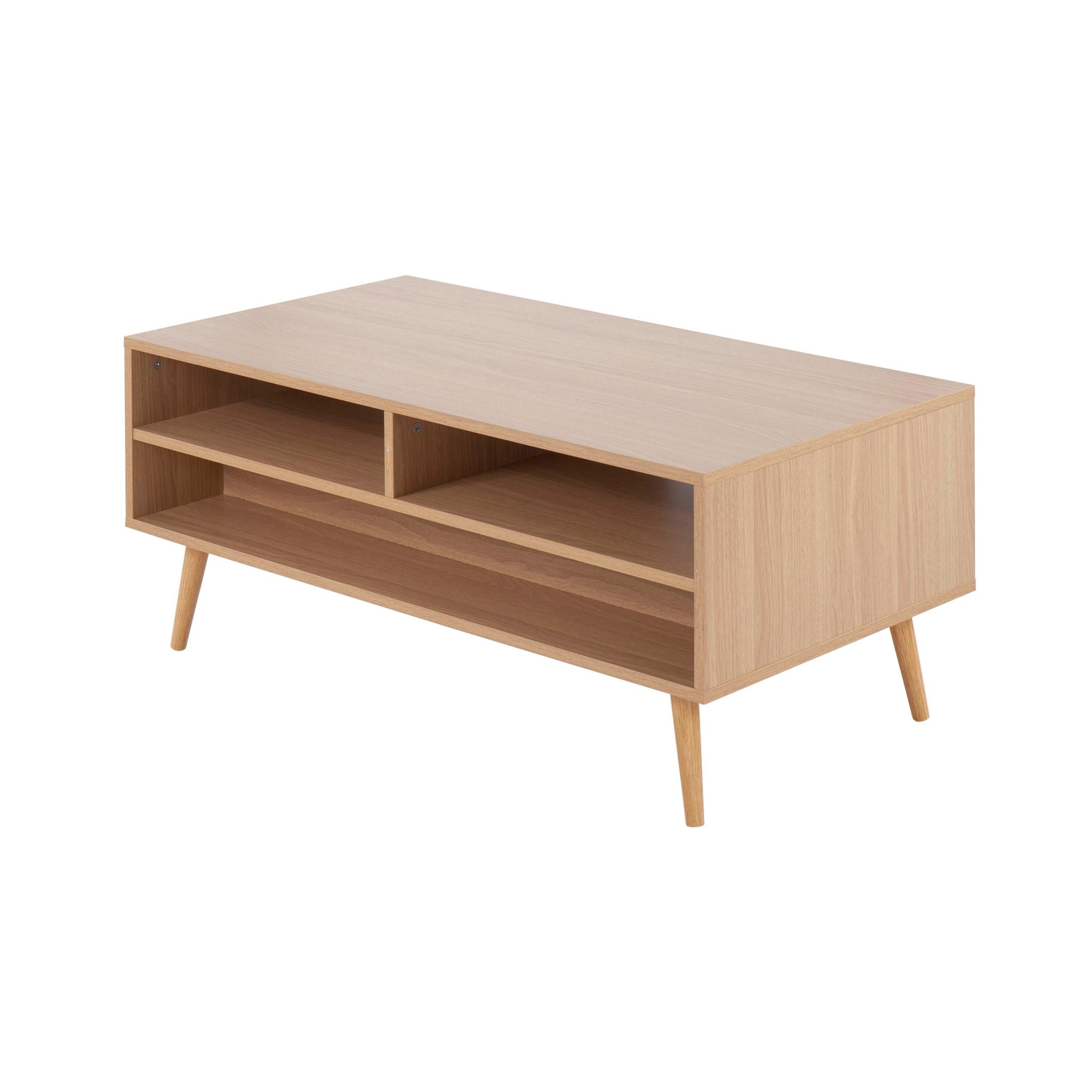 Astro - Contemporary Coffee Table - Natural / White by Unique Piece Furniture
