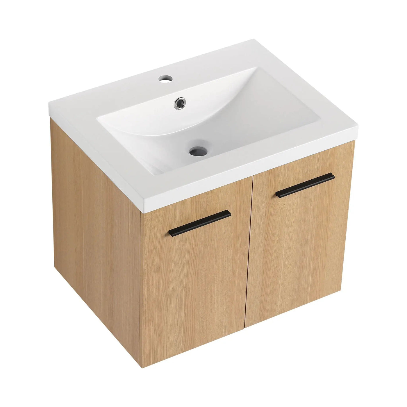 Floating Bathroom Vanity With Sink, Wall Mounted Double Door Storage by HouseOfZazla