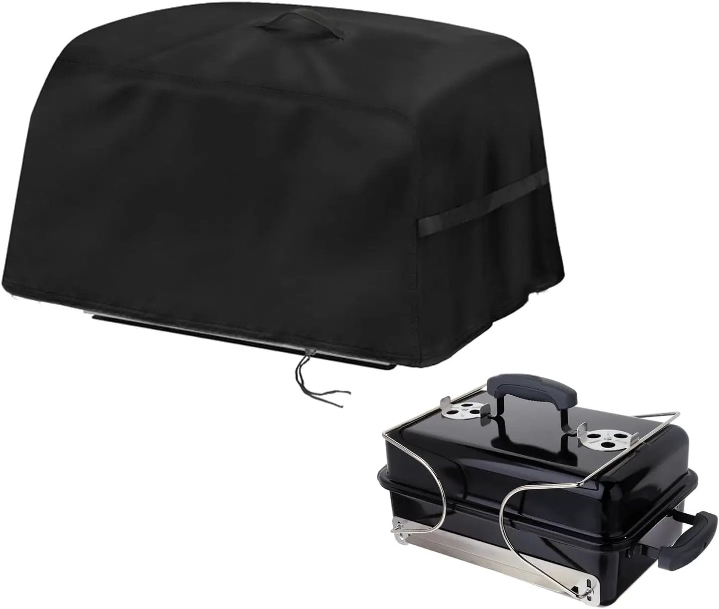 Grill Cover Fit for Weber Go-Anywhere Charcoal Grill,Waterproof Portable Charcoal Grill Cover,Outdoor Small BBQ Smoker Grill Cover (12" D x 20" W x 15" H) by GreenHaven Gardens