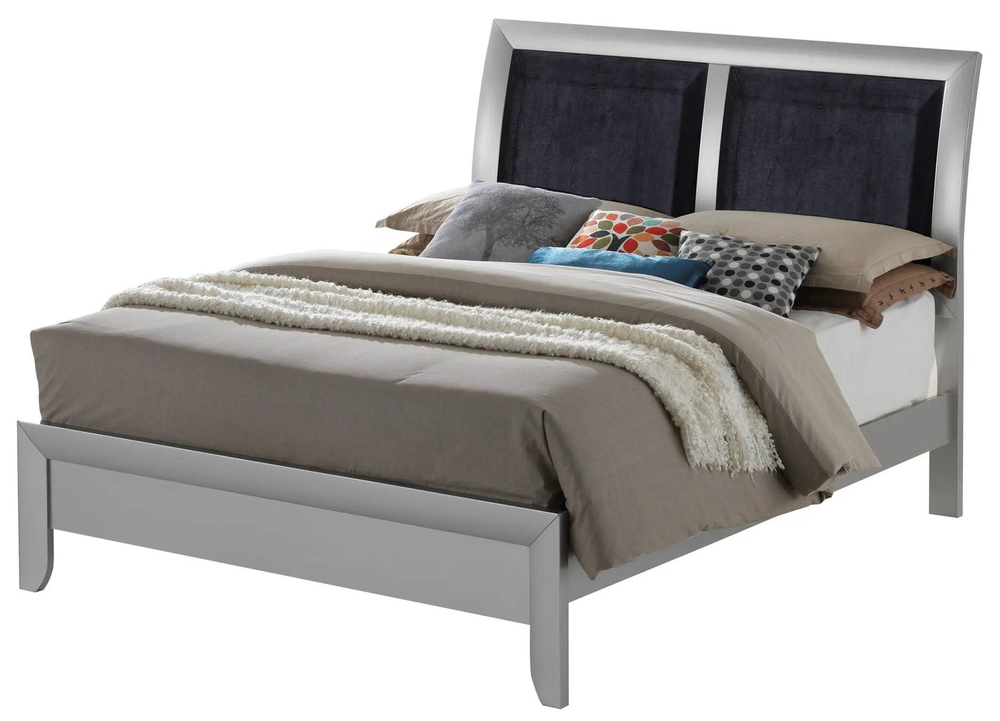 Padded Headboard Design Panel Bed by HouseOfZazla