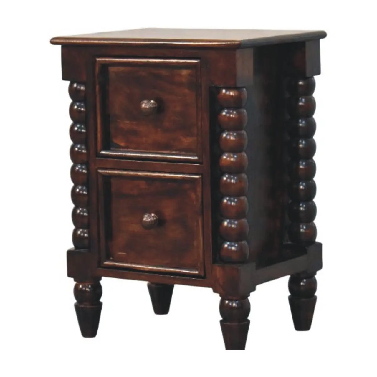 Solid Wood Spindle Duo Bedside by HouseOfZazla