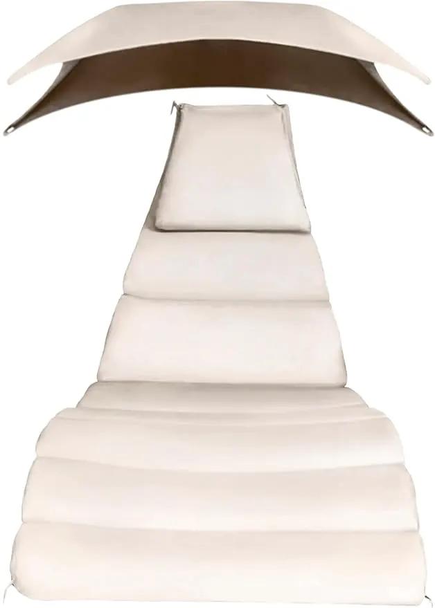 Weatherproof Replacement Cushion Pad and Umbrella for Hanging Lounge Chair Outdoor Chaise Hanging Hammock Chair - Long-Lasting, Fade-Resistant, Quick-Dry, Outdoor Lounge Replacement Set (Beige-) by GreenHaven Gardens
