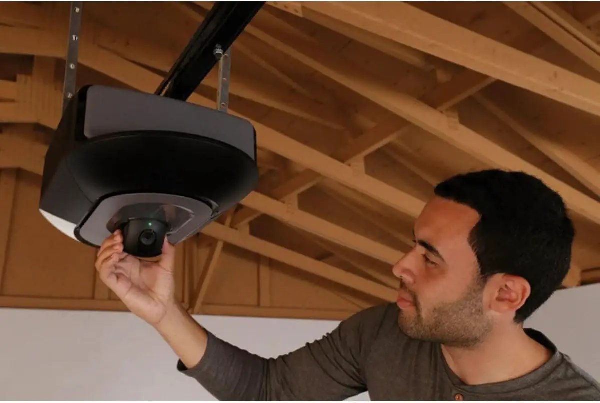 Chamberlain B4643T Smart Built in Camera-myQ Smartphone Controlled-Ultra Quiet, Strong Belt Drive, Blue Garage Door Opener by GreenHaven Gardens