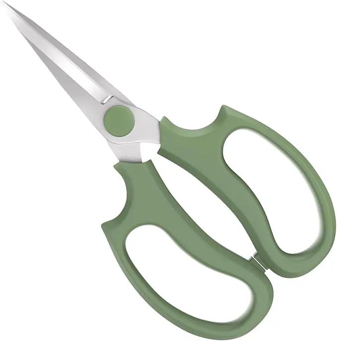 Flower Scissors, Strong Floral Shears, Premium Steel Pointed Garden Pruning Shears Floral Fruits Leaf Scissors Hand Pruner Snip Trimming Tool for Gardening Flower Arrangement,Avocado Green by GreenHaven Gardens