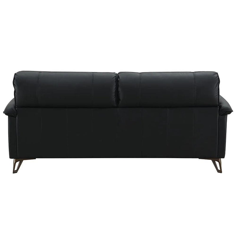 Eilene - Loveseat - Black Top Grain Leather by Unique Piece Furniture