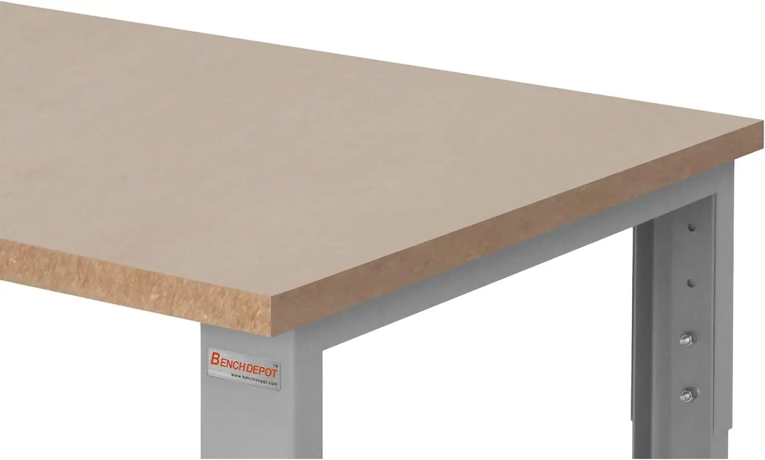 Table & Workbench: 1" Thick Particle Board Top, Height Adjustable Bench - 24" D x 48" L x 30" - 36" H - by BenchPro by GreenHaven Gardens