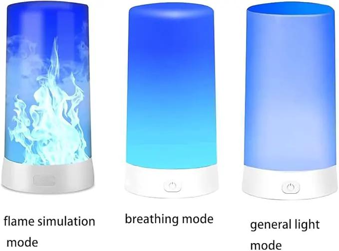 Led Flame Light,USB Rechargeable LED Fire Candles Outdoor Hanging Lamps with Remote for Home Party Halloween Christmas Decoration (Blue) by GreenHaven Gardens