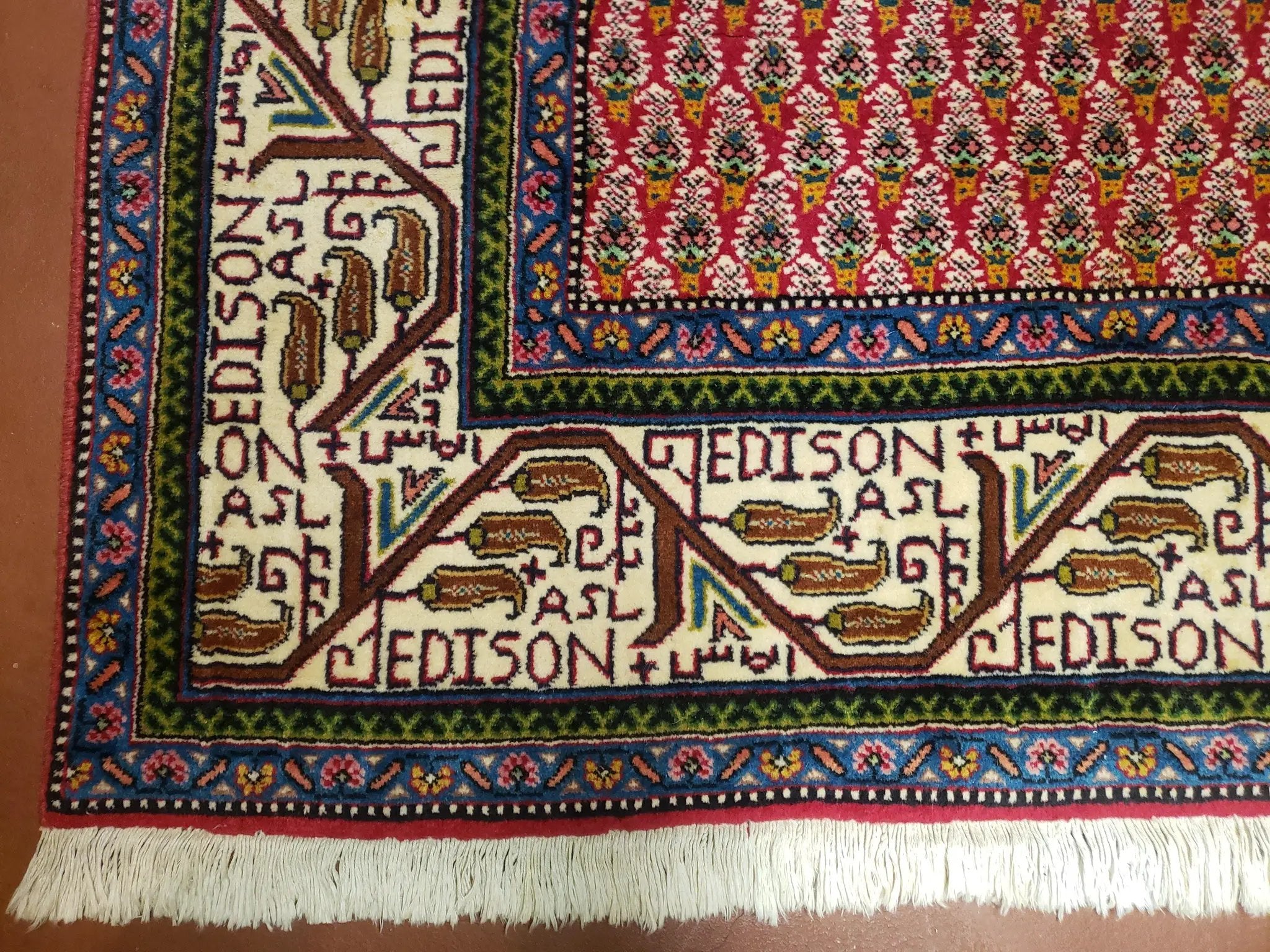 6x9 Finely Woven Turkish Tribal Rug, Boteh/Paisley Pattern, Red & Beige Area Rug, Vintage Wool Carpet, Entryway Rug, Hand-Knotted Foyer Rug by Jewel Rugs