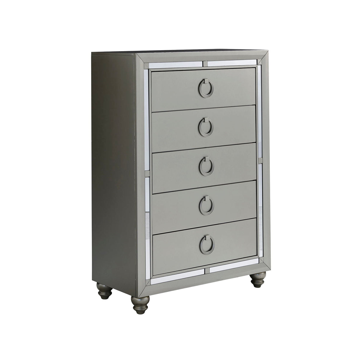 Gemstone Silver Accent Chest with Mirror Accents - Chloe