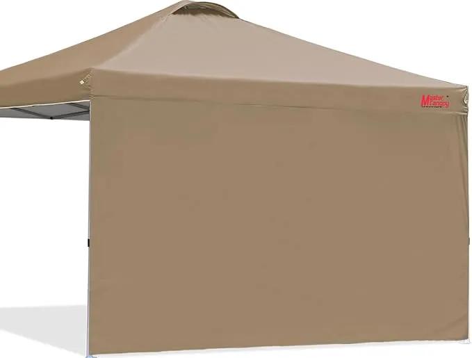 MASTERCANOPY Pop up Canopy Tent with 1 Sidewall (12x12 ft, Khaki) by GreenHaven Gardens