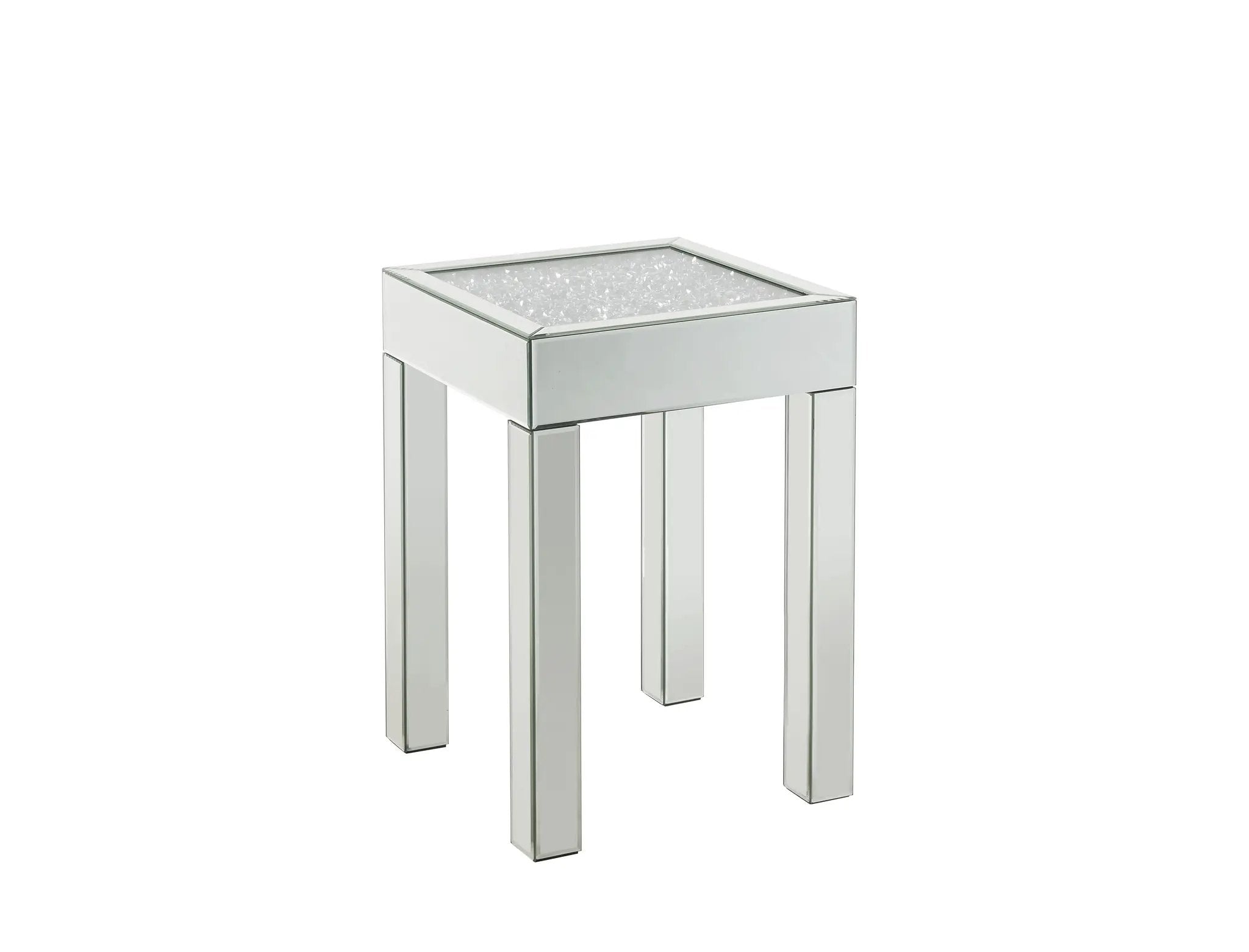 Noralie Mirrored & Faux Diamonds End Table by HouseOfZazla