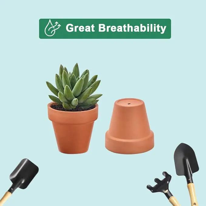 vensovo 48 Pcs 2" Tiny Terracotta & Terra Cotta Pots with Drainage - Small Mini Clay Ceramic Pottery Planter Ideal for Indoor/Outdoor Plants, Crafts, Wedding Favors by GreenHaven Gardens