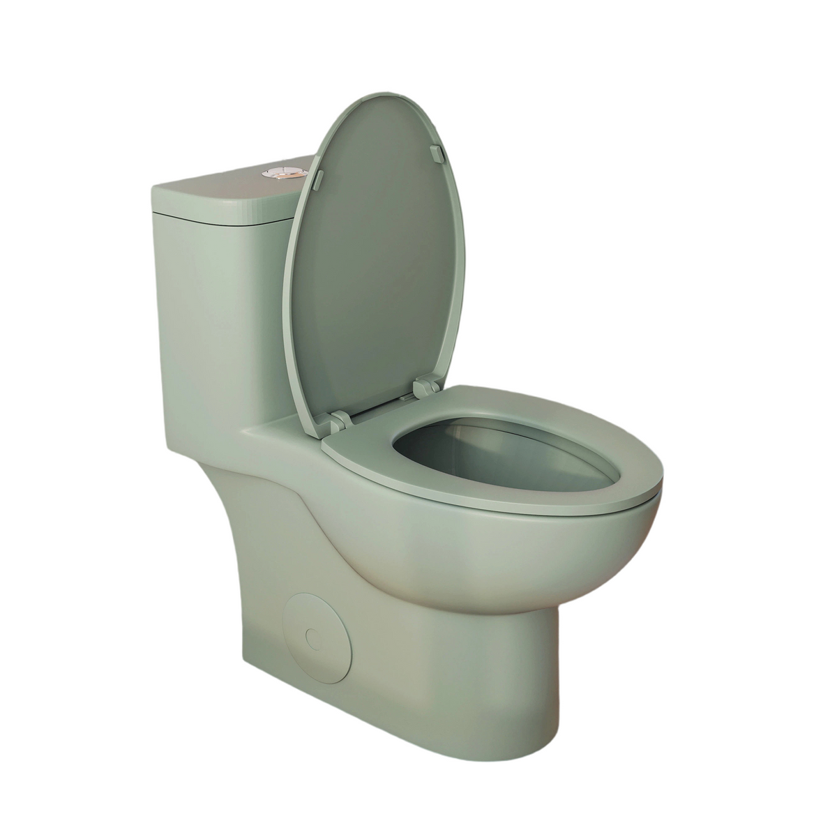 0.8/1.28 GPF Siphonic Dual‑Flush One‑Piece Toilet, 17" ADA Comfort Height, Elongated Rimmed Bowl, Top‑Button, 12" Rough‑In, Soft‑Closing Seat & Lid, 1000g MaP Score, photo 9 of 10