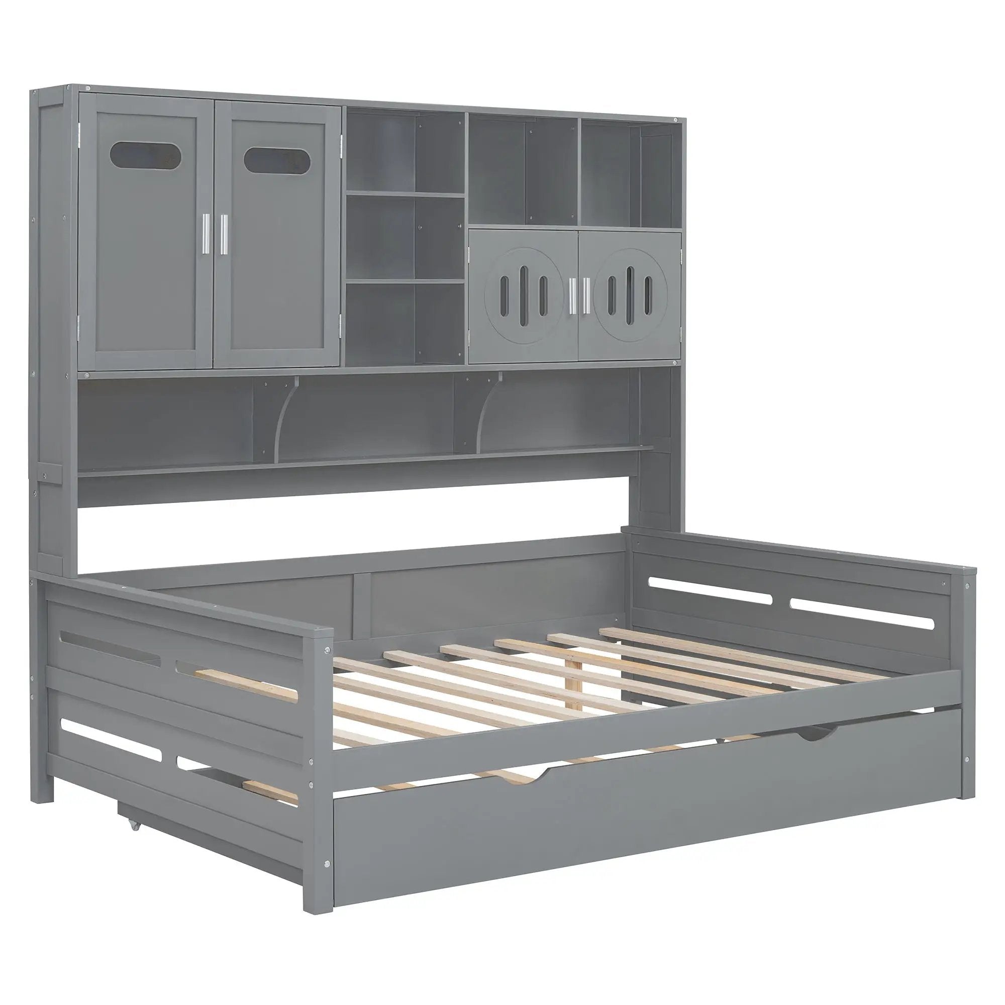 Daybed With All-In-One Cabinet And Shelf by HouseOfZazla