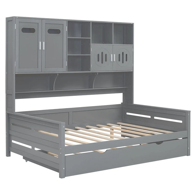 Daybed With All-In-One Cabinet And Shelf by HouseOfZazla