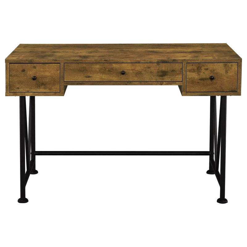 Analiese 2-piece Computer Desk Bookcase Set Rustic Nutmeg by Unique Piece Furniture