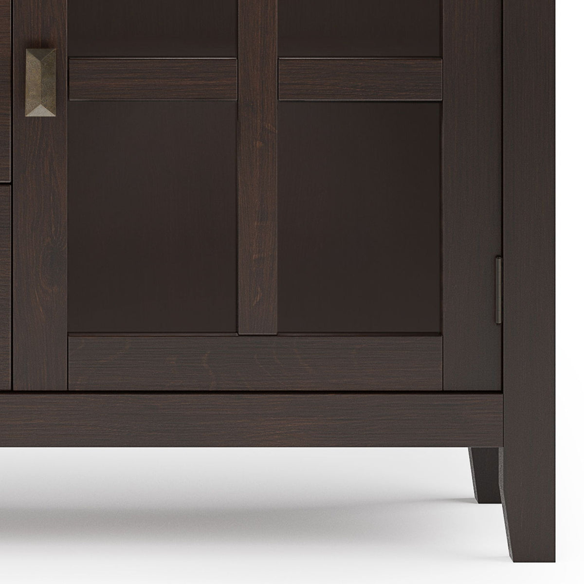 Large Sideboard Buffet with Tempered Glass Doors - Dark Chestnut Brown, photo 6 of 11