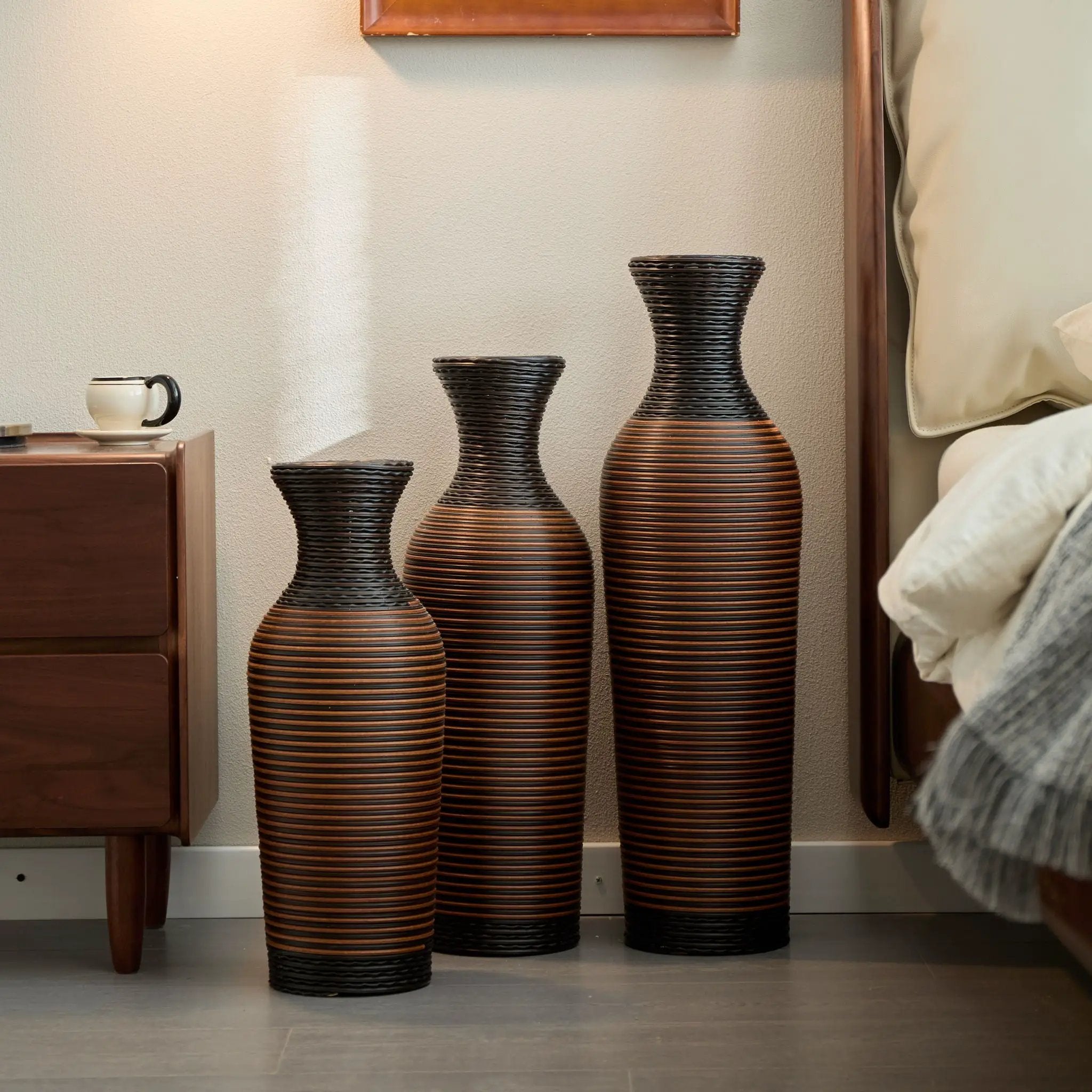 Classic And Neat Floor Vase, High Independent Flower Stand (Set of 3) by HouseOfZazla