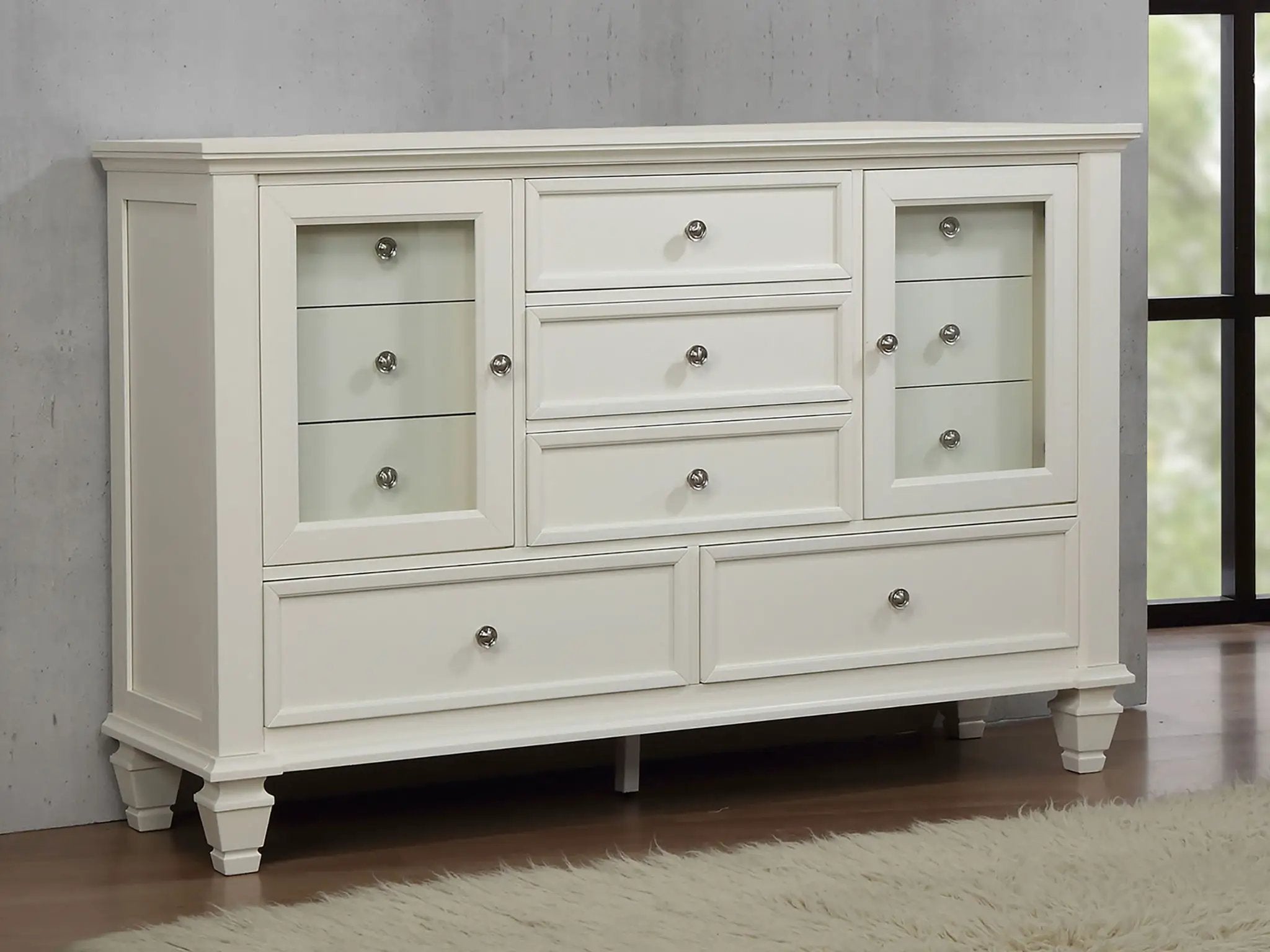 Sandy Beach 11-drawer Dresser Cream White by Unique Piece Furniture
