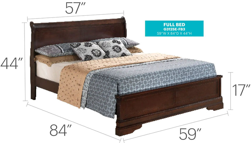 Sleigh Bed With Low Footboard by Unique Piece Furniture