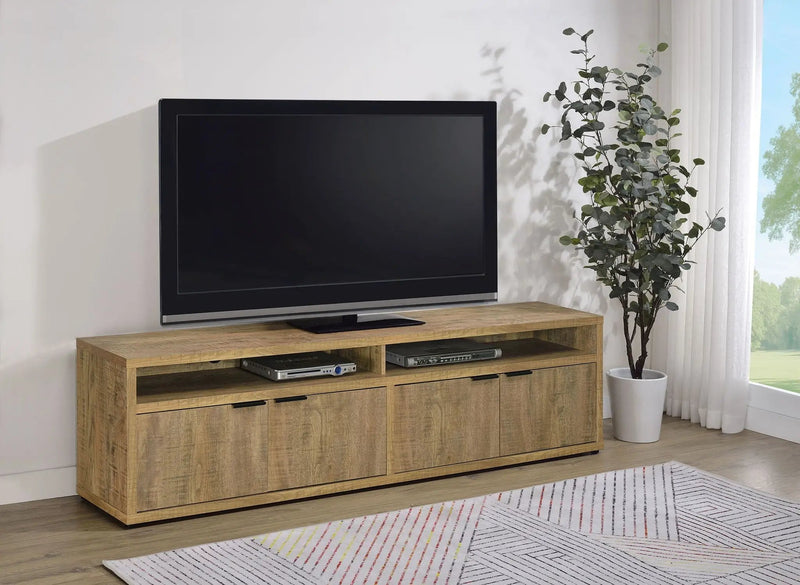 Sentnor 79-inch 4-door Engineered Wood TV Stand Media Console Mango by Unique Piece Furniture